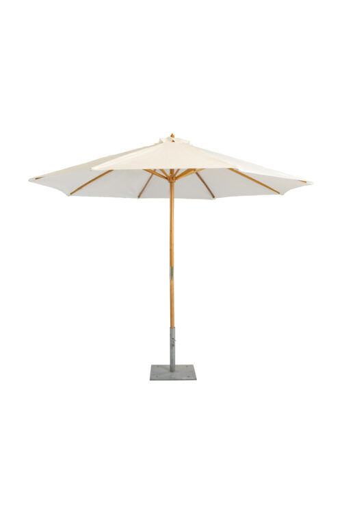 Moroccan Parasol Ecru 3X3M Met Houten Stok Incl. Voet